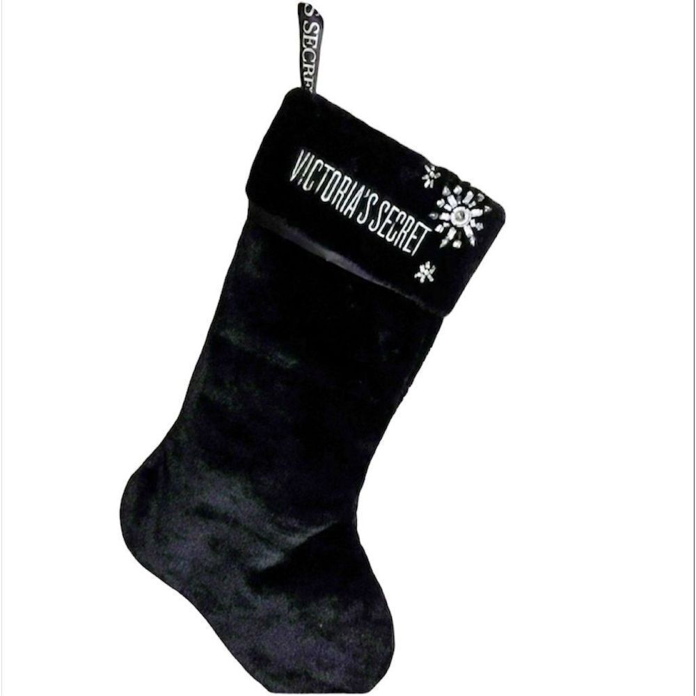 Victorias Secret Christmas Fur Rhinestones Stocking